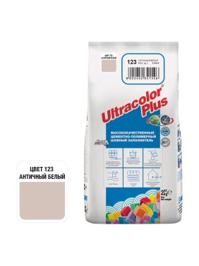 Затирка MAPEI ULTRACOLOR PLUS №  123, 2 кг, античный белый 60012302A