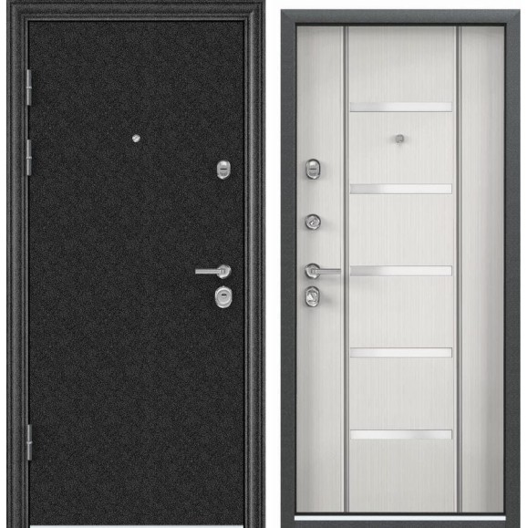 Металлическая входная дверь для квартиры Torex Ultimatum 950x2050 мм, левая, черный/бежевый 2000002640189