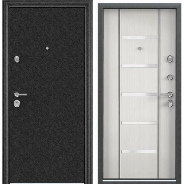 Металлическая входная дверь для квартиры Torex Ultimatum 950x2050 мм, правая, черный/бежевый 2000002126881