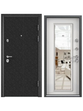 Металлическая входная дверь для квартиры Torex Ultimatum 950x2070 мм, правая, зеркало, черный/белый 2000002576457