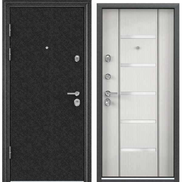 Металлическая входная дверь для квартиры Torex Ultimatum 950x2100 мм, левая, черный/бежевый 2000002648772