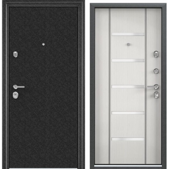 Металлическая входная дверь для квартиры Torex Ultimatum 950x2100 мм, правая, черный/бежевый 2000002640202 Металлическая входная дверь для квартиры Torex Ultimatum 950x2100 мм, правая, черный/бежевый 2000002640202