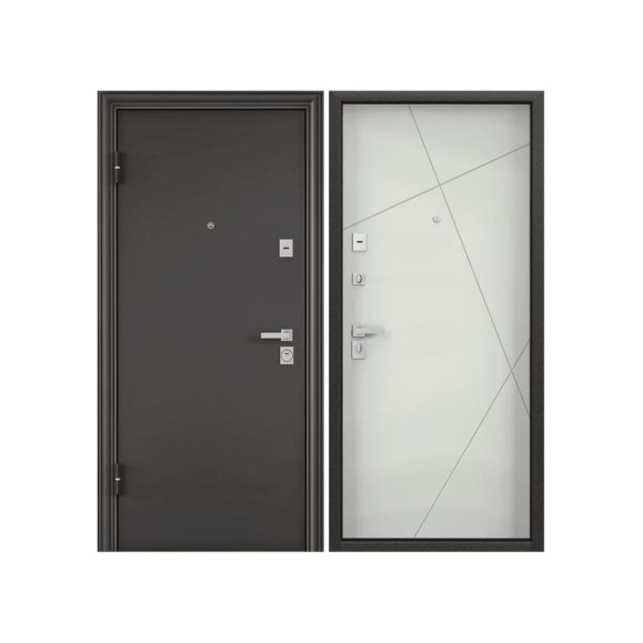 Металлическая входная дверь для квартиры Torex Ultimatum-M 880x2050 мм, левая, черный/серый 2000005805202 Металлическая входная дверь для квартиры Torex Ultimatum-M 880x2050 мм, левая, черный/серый 2000005805202