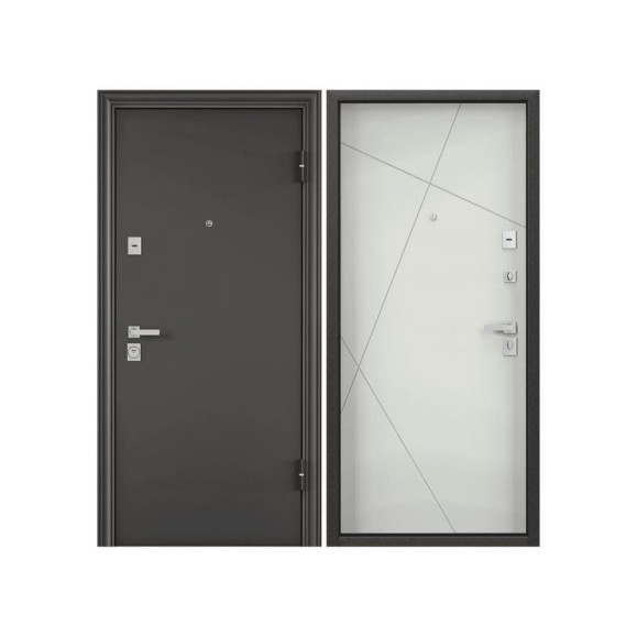 Металлическая входная дверь для квартиры Torex Ultimatum-M 880x2050 мм, правая, черный/серый 2000005804793 Металлическая входная дверь для квартиры Torex Ultimatum-M 880x2050 мм, правая, черный/серый 2000005804793