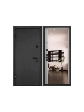 Металлическая входная дверь для квартиры Torex Ultimatum-M 880x2100 мм, левая, зеркало, черный/белый 2000006328946 Металлическая входная дверь для квартиры Torex Ultimatum-M 880x2100 мм, левая, зеркало, черный/белый 2000006328946