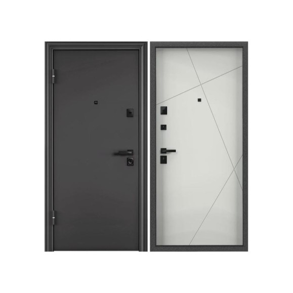 Металлическая входная дверь для квартиры Torex Ultimatum-M 950x2050 мм, левая, черный/серый 2000006135278 Металлическая входная дверь для квартиры Torex Ultimatum-M 950x2050 мм, левая, черный/серый 2000006135278