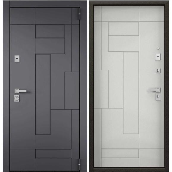 Металлическая входная дверь для квартиры Torex Ultimatum-M 950x2050 мм, правая, серый/белый 2000005809194 Металлическая входная дверь для квартиры Torex Ultimatum-M 950x2050 мм, правая, серый/белый 2000005809194