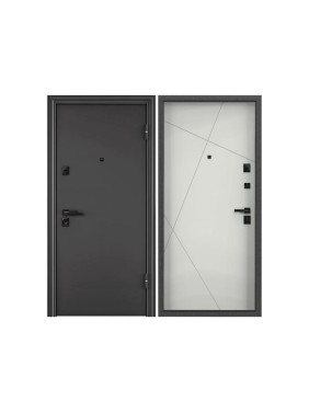 Металлическая входная дверь для квартиры Torex Ultimatum-M 950x2050 мм, правая, черный/серый 2000005838453 Металлическая входная дверь для квартиры Torex Ultimatum-M 950x2050 мм, правая, черный/серый 2000005838453