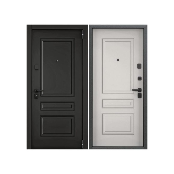Входная металлическая дверь Torex Super Omega PRO для квартиры 880x2050, правая, черный/белый 2000006225924