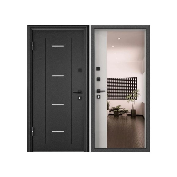 Металлическая входная дверь для квартиры Torex Flat-M 950x2050, левая, темно-серый 2000006189417 Металлическая входная дверь для квартиры Torex Flat-M 950x2050, левая, темно-серый 2000006189417