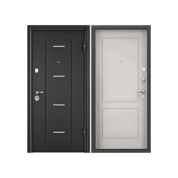 Металлическая входная дверь для квартиры Torex Flat-M 860x2050, правая, темно-серый 2000006057587