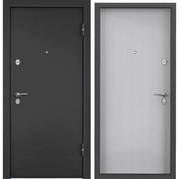 Металлическая входная дверь для квартиры Torex Terminal-B 860x2050 правая, темно-серый/белый 2000006332004 Металлическая входная дверь для квартиры Torex Terminal-B 860x2050 правая, темно-серый/белый 2000006332004