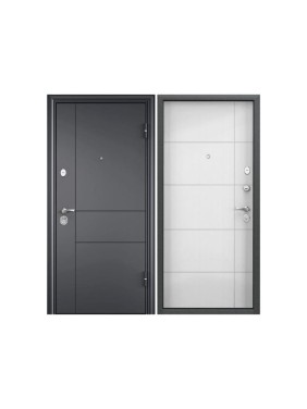 Металлическая входная дверь для квартиры Torex Flat-M 860x2100, правая, серый/бежевый 2000006329165