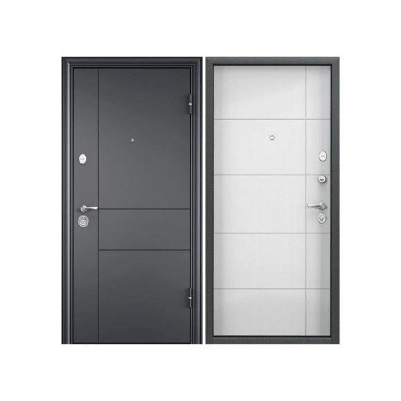 Металлическая входная дверь для квартиры Torex Flat-M 860x2100, правая, серый/бежевый 2000006329165 Металлическая входная дверь для квартиры Torex Flat-M 860x2100, правая, серый/бежевый 2000006329165