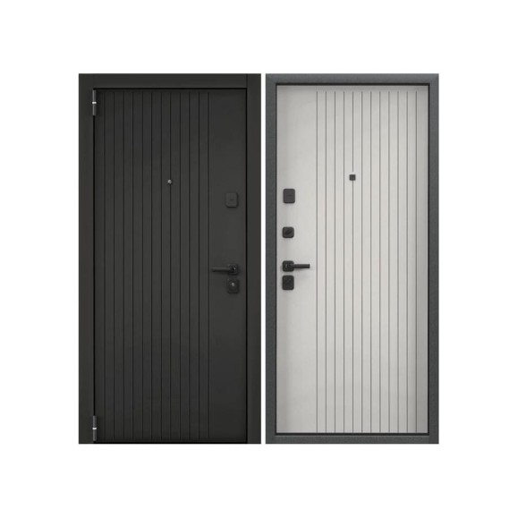 Входная металлическая дверь Torex Super Omega PRO для квартиры 880x2050, левая, черный/белый 2000006026705