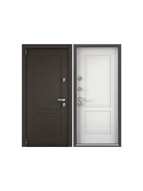 Входная дверь для загородного дома Torex Snegir Pro металлическая, 950x2050 мм, левая, коричневый/белый 2000006215352
