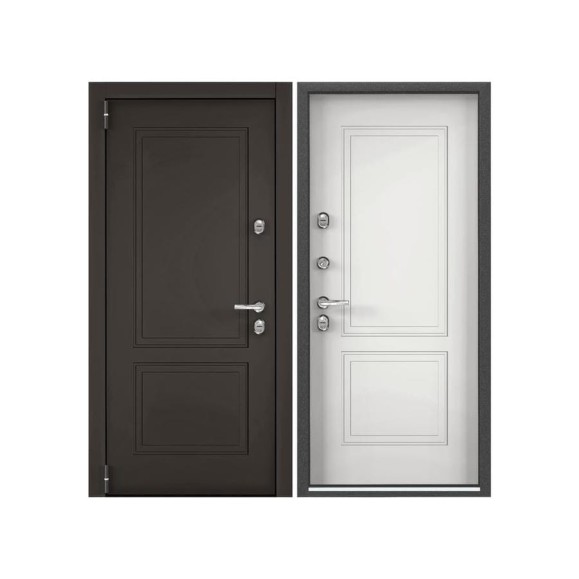 Входная дверь для загородного дома Torex Snegir Pro металлическая, 950x2050 мм, левая, коричневый/белый 2000006215352 Входная дверь для загородного дома Torex Snegir Pro металлическая, 950x2050 мм, левая, коричневый/белый 2000006215352