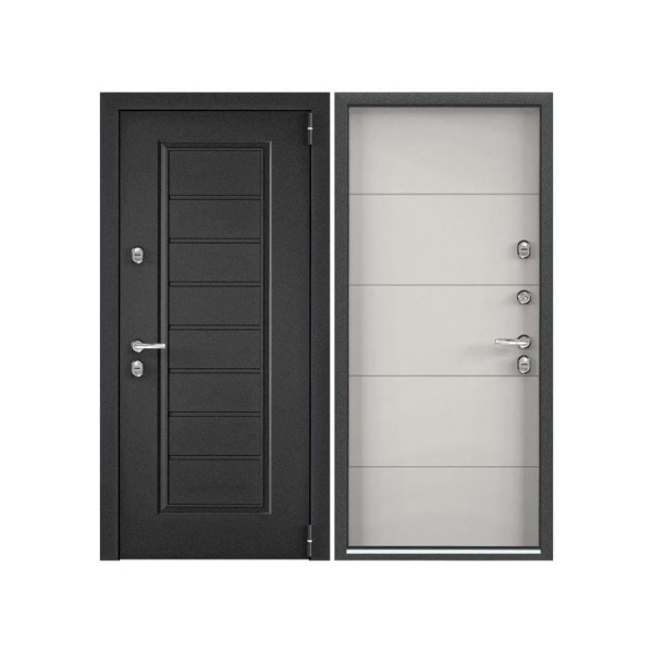 Входная металлическая дверь Torex Snegir Pro для загородного дома 950x2050, правая, темно-серый/белый 2000005800054