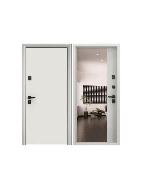 Входная металлическая дверь Torex Super Omega PRO для квартиры 950x2050, правая, зеркало, белый 2000005994647 Входная металлическая дверь Torex Super Omega PRO для квартиры 950x2050, правая, зеркало, белый 2000005994647