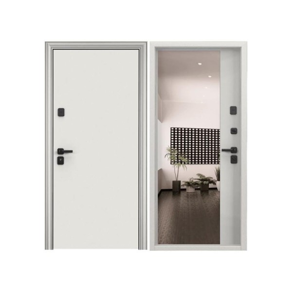Входная металлическая дверь Torex Super Omega PRO для квартиры 950x2050, правая, зеркало, белый 2000005994647