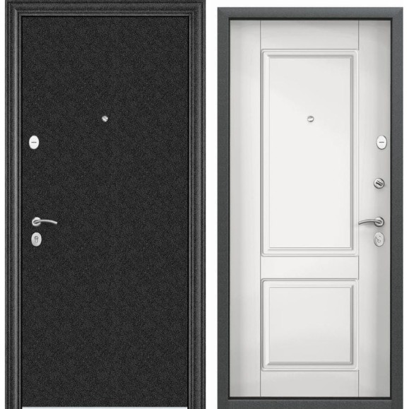 Входная дверь для квартиры Torex Flat-L металлическая, 950x2070, правая, черный/белый 2000006164674 Входная дверь для квартиры Torex Flat-L металлическая, 950x2070, правая, черный/белый 2000006164674