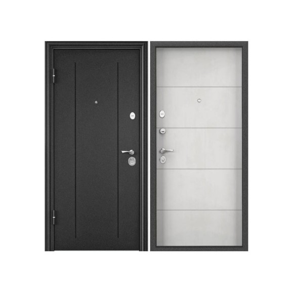 Входная дверь для квартиры Torex Flat-L металлическая, 950x2050 мм, левая, темно-серый/светло-серый 2000006138606 Входная дверь для квартиры Torex Flat-L металлическая, 950x2050 мм, левая, темно-серый/светло-серый 2000006138606