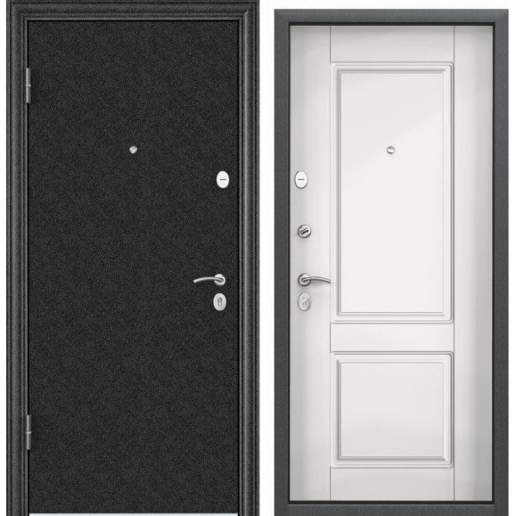 Входная дверь для квартиры Torex Flat-L металлическая, 950x2070, левая, черный/белый 2000006164681 Входная дверь для квартиры Torex Flat-L металлическая, 950x2070, левая, черный/белый 2000006164681