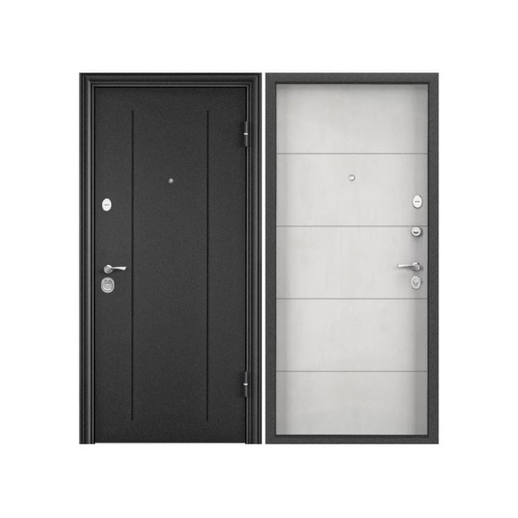 Входная дверь для квартиры Torex Flat-L металлическая, 950x2050 мм, правая, темно-серый/светло-серый 2000006138613 Входная дверь для квартиры Torex Flat-L металлическая, 950x2050 мм, правая, темно-серый/светло-серый 2000006138613