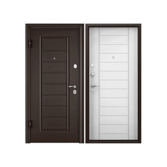 Входная дверь для квартиры Torex Flat-M металлическая, 860x2050 мм, левая, коричневый 2000006189233 Входная дверь для квартиры Torex Flat-M металлическая, 860x2050 мм, левая, коричневый 2000006189233