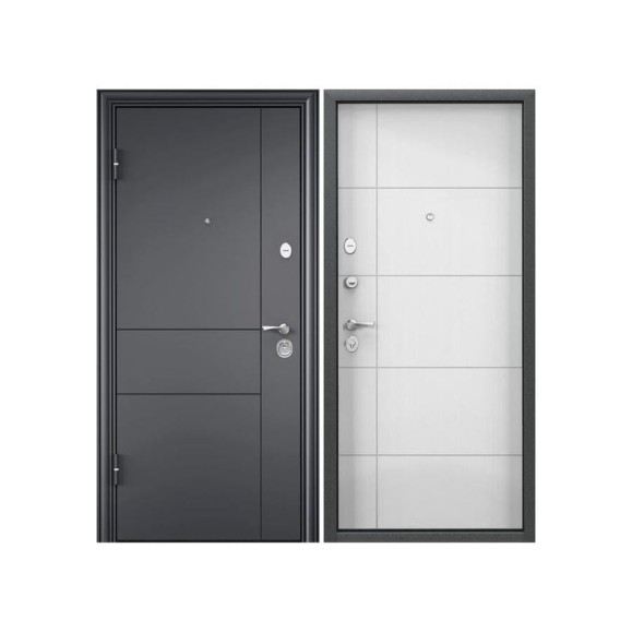 Входная дверь для квартиры Torex Flat-M металлическая, 860x2050 мм, левая, серый/бежевый 2000006329158 Входная дверь для квартиры Torex Flat-M металлическая, 860x2050 мм, левая, серый/бежевый 2000006329158