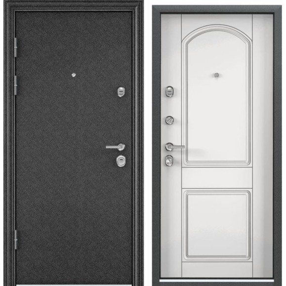 Металлическая входная дверь для квартиры Torex Ultimatum 880x2050 мм, левая, черный/белый 2000002684244
