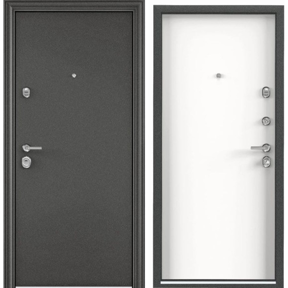 Металлическая входная дверь для квартиры Torex Ultimatum 950x2050 мм, правая, серый/белый 2000004356255