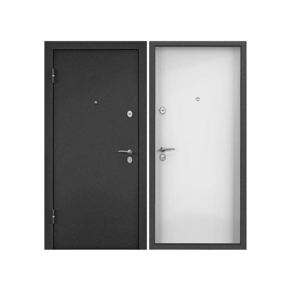 Металлическая входная дверь для квартиры Torex Terminal-B 950x2050 мм, левая, черный/белый 2000006103062 Металлическая входная дверь для квартиры Torex Terminal-B 950x2050 мм, левая, черный/белый 2000006103062
