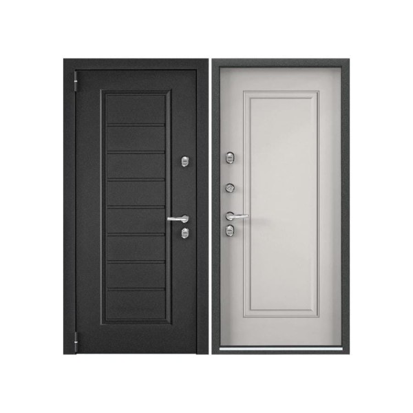 Входная металлическая дверь Torex Snegir Pro для загородного дома 950x2050, левая, темно-серый/белый 2000005897337