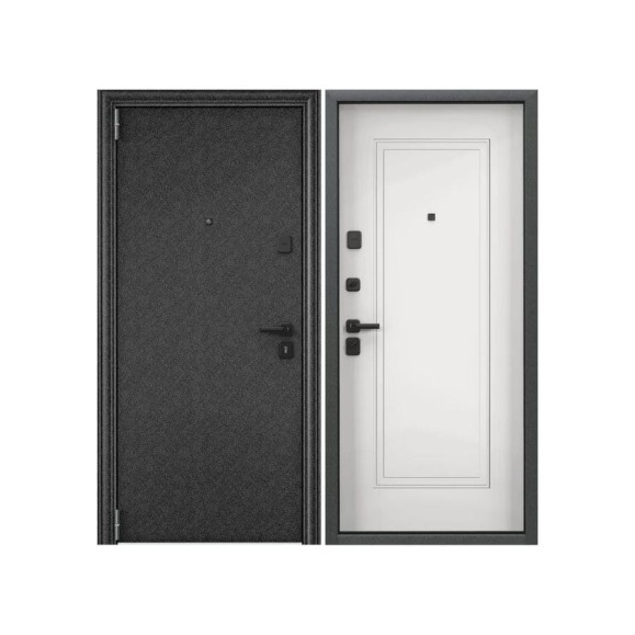 Входная металлическая дверь Torex Super Omega PRO для квартиры 860x2050, левая, черный/белый 2000006141422