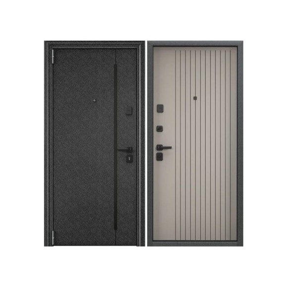 Входная металлическая дверь Torex Super Omega PRO для квартиры 950x2050, левая, черный/бежевый 2000006041739 Входная металлическая дверь Torex Super Omega PRO для квартиры 950x2050, левая, черный/бежевый 2000006041739