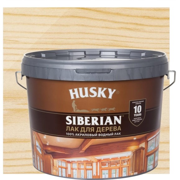 Акриловый лак для дерева HUSKY SIBERIAN 9 л 26240 Акриловый лак для дерева HUSKY SIBERIAN 9 л 26240