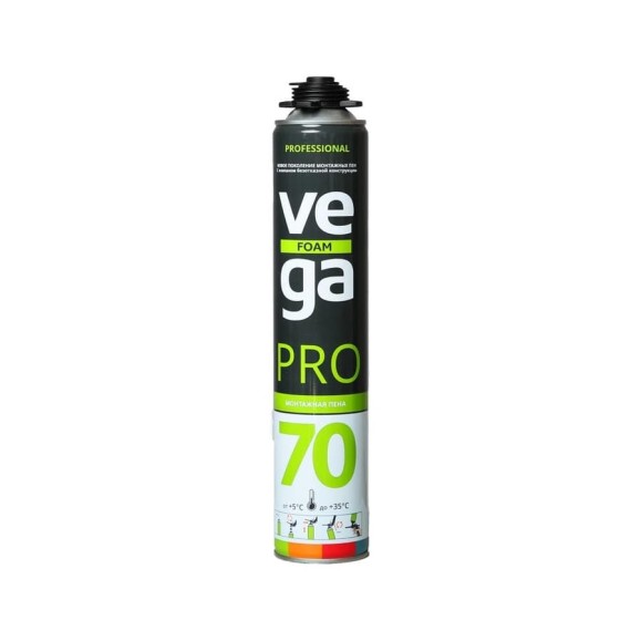 Монтажная профессиональная пена VEGA 70 Pro 900 мл А1514Z Монтажная профессиональная пена VEGA 70 Pro 900 мл А1514Z
