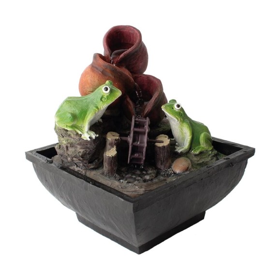 Комнатный фонтан GARDEN SHOW Лягушки с кувшинами 13,5x13,5x16,5 см 1/12 ПТ000002271 Комнатный фонтан GARDEN SHOW Лягушки с кувшинами 13,5x13,5x16,5 см 1/12 ПТ000002271