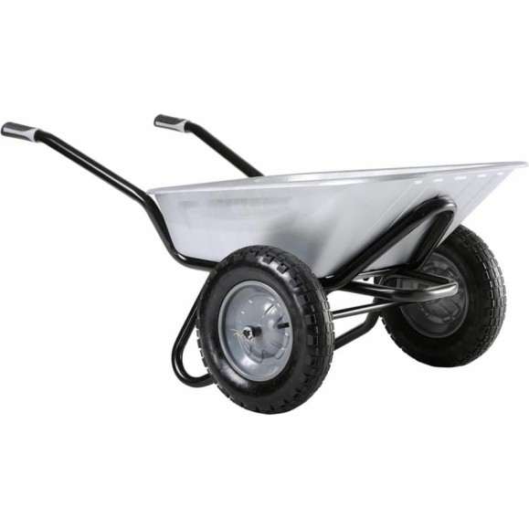 Двухколесная тачка Haemmerlin clipso excellium 100 twin оцинкованный кузов, пневмо колеса-втулка (4090 xg) 308204201 Двухколесная тачка Haemmerlin clipso excellium 100 twin оцинкованный кузов, пневмо колеса-втулка (4090 xg) 308204201