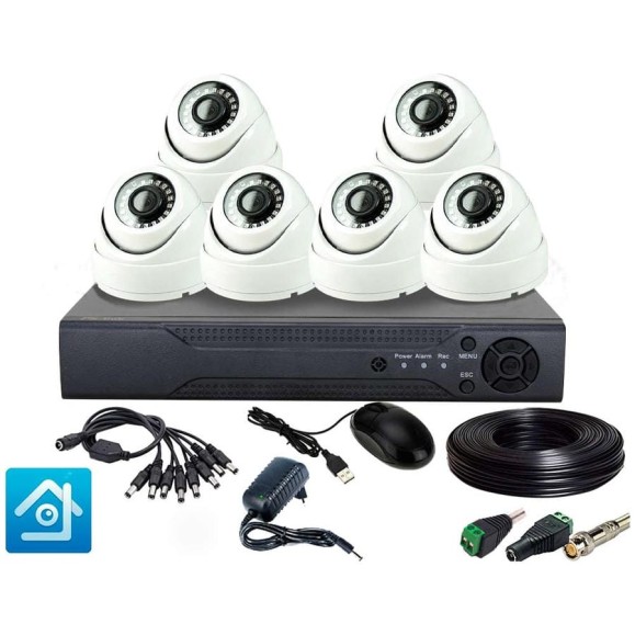 Комплект видеонаблюдения PS-link ahd 2мп kit-a206hd 6 камер для помещения 3958 Комплект видеонаблюдения PS-link ahd 2мп kit-a206hd 6 камер для помещения 3958