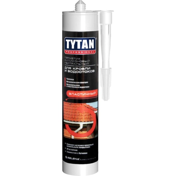 Нейтральный силиконовый герметик для кровли TYTAN Professional 310 мл, прозрачный 250694 Нейтральный силиконовый герметик для кровли TYTAN Professional 310 мл, прозрачный 250694