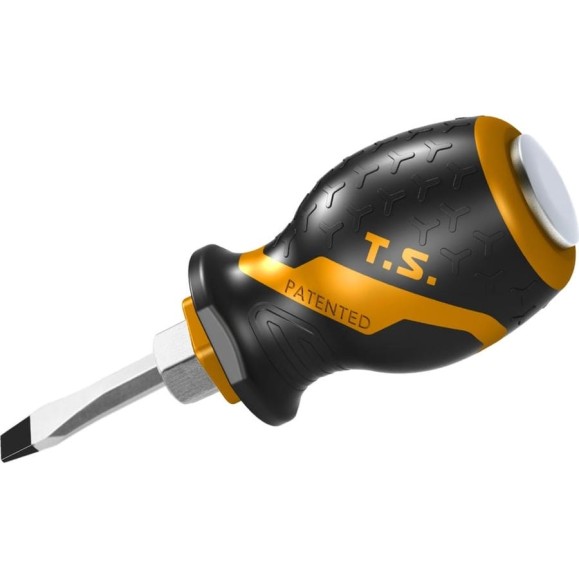Шлицевая отвертка TOLSEN GRIPro Slotted 6.5 мм, 38 мм, силовая 20138 Шлицевая отвертка TOLSEN GRIPro Slotted 6.5 мм, 38 мм, силовая 20138