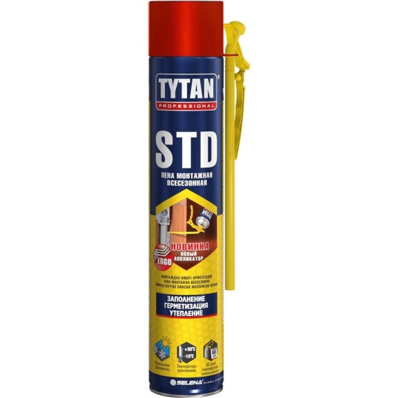 Бытовая монтажная пена TYTAN PROFESSIONAL STD эрго, всесезонная, 500 мл 251222 Бытовая монтажная пена TYTAN PROFESSIONAL STD эрго, всесезонная, 500 мл 251222