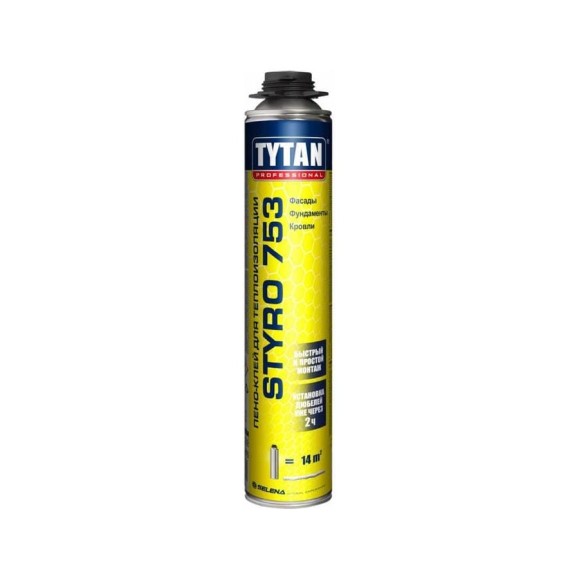 Клей-пена для теплоизоляции TYTAN PROFESSIONAL Styro 753, 750 мл 248013