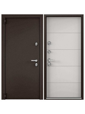 Входная металлическая дверь для загородного дома Torex Snegir Pro 950x2050 мм, левая, коричневый/белый T2000005759161 Входная металлическая дверь для загородного дома Torex Snegir Pro 950x2050 мм, левая, коричневый/белый T2000005759161