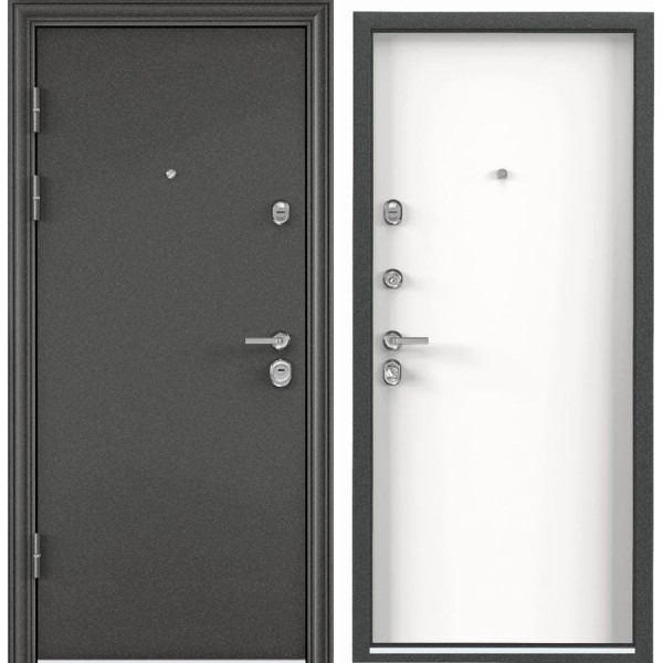 Металлическая входная дверь для квартиры Torex Ultimatum 950x2050 мм, левая, серый/белый 2000004453107