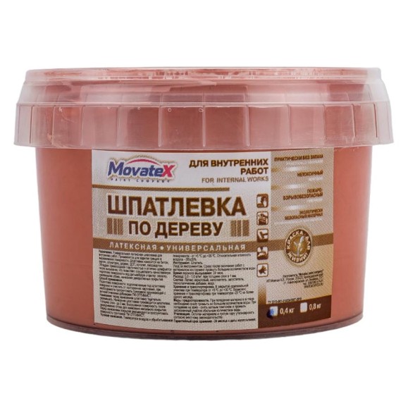 Шпаклевка по дереву (0.4 кг; черешня) Movatex Т16174 Шпаклевка по дереву (0.4 кг; черешня) Movatex Т16174
