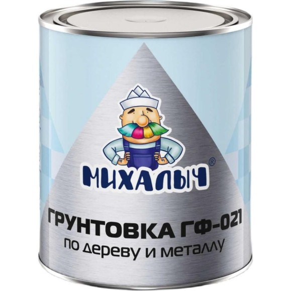 Грунтовка Михалыч ГФ-021 серая, 0.8 кг 1-961370