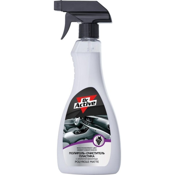 Полироль-очиститель пластика Sintec Dr. Active Polyrole Matte матовый блеск, виноград 0,5 л 802450 Полироль-очиститель пластика Sintec Dr. Active Polyrole Matte матовый блеск, виноград 0,5 л 802450